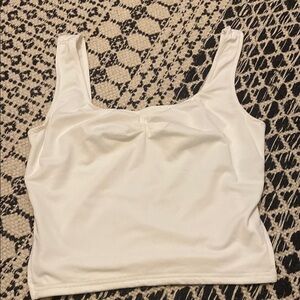 SHEIN White Fitted Sleeveless Tank Top